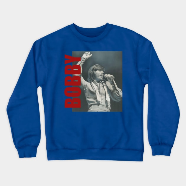 Bobby Sherman - Retro Aesthetic Fan Art Crewneck Sweatshirt by JULIAN AKBAR PROJECT